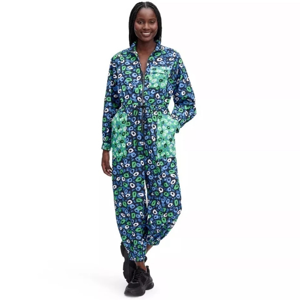 Diane von Furstenberg X Target Women's Nylon Jazz Green Sports Jumpsuit XS - Picture 6 of 14